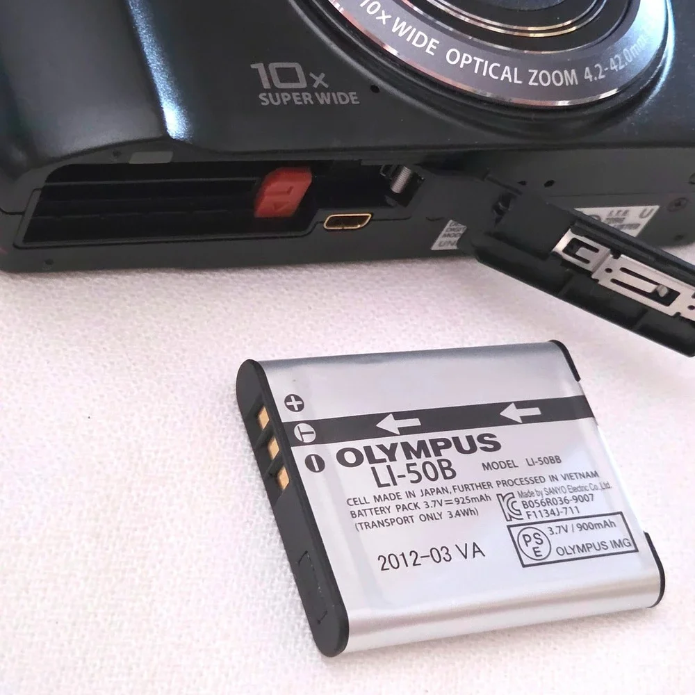 Olympus VR-350 Digital Camera 16MP 10x Zoom Black Compact Point and Shoot
